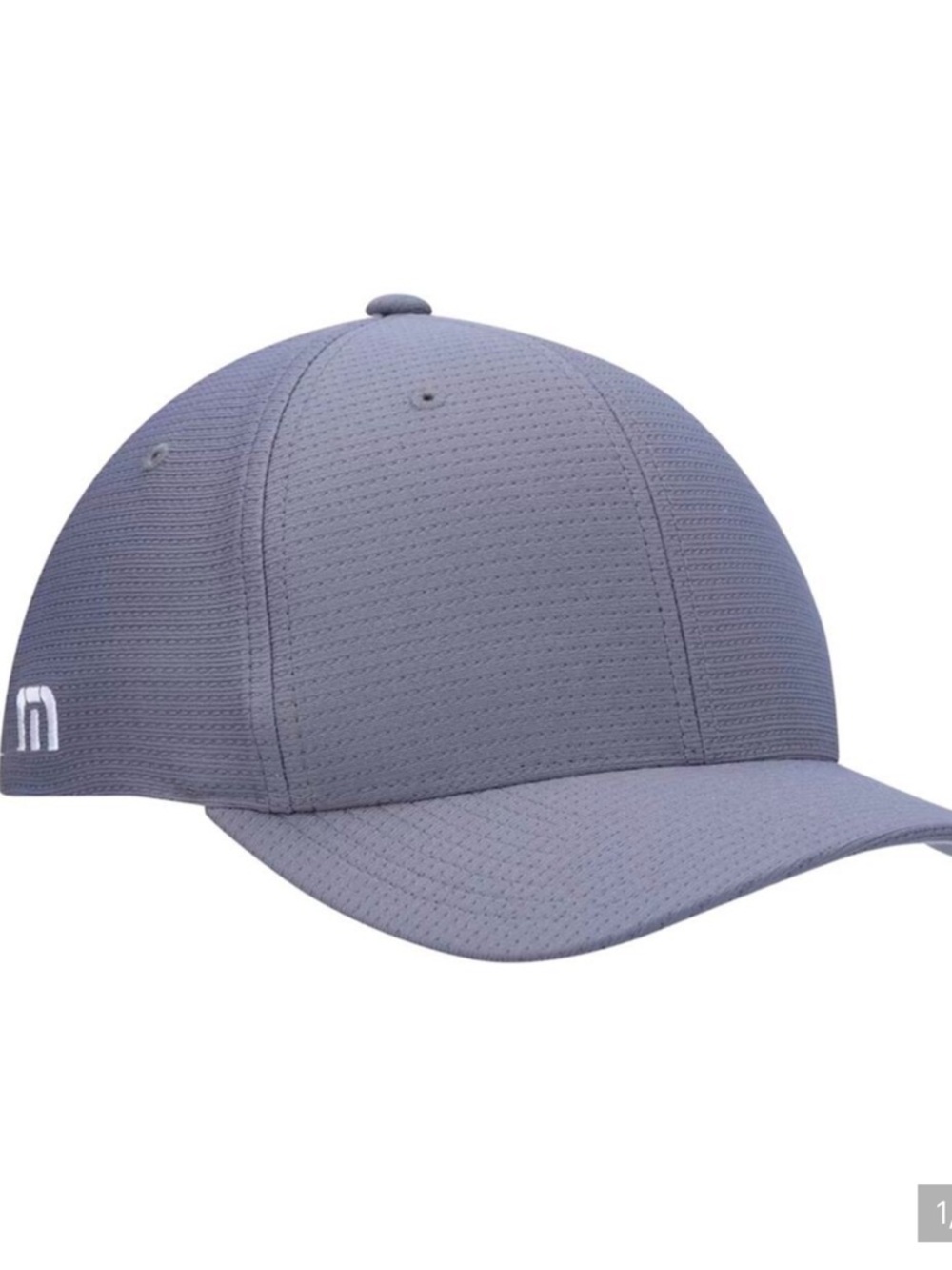 Travis Mathew Gray Performance golf Stretch Cap with White Script
